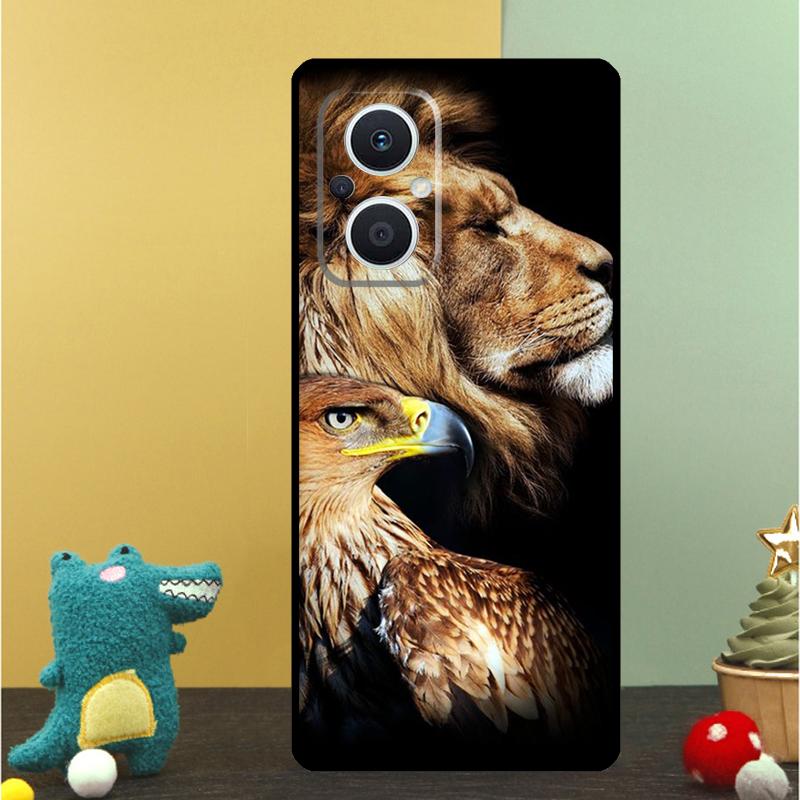 Animal Lion Wolf Tiger Eagle Case For OPPO Reno 15F 13F 14F 12 11 F 10 14 15 Pro 7 8 Lite OPPO Find X9 X8 X6 X5 Pro Cover
