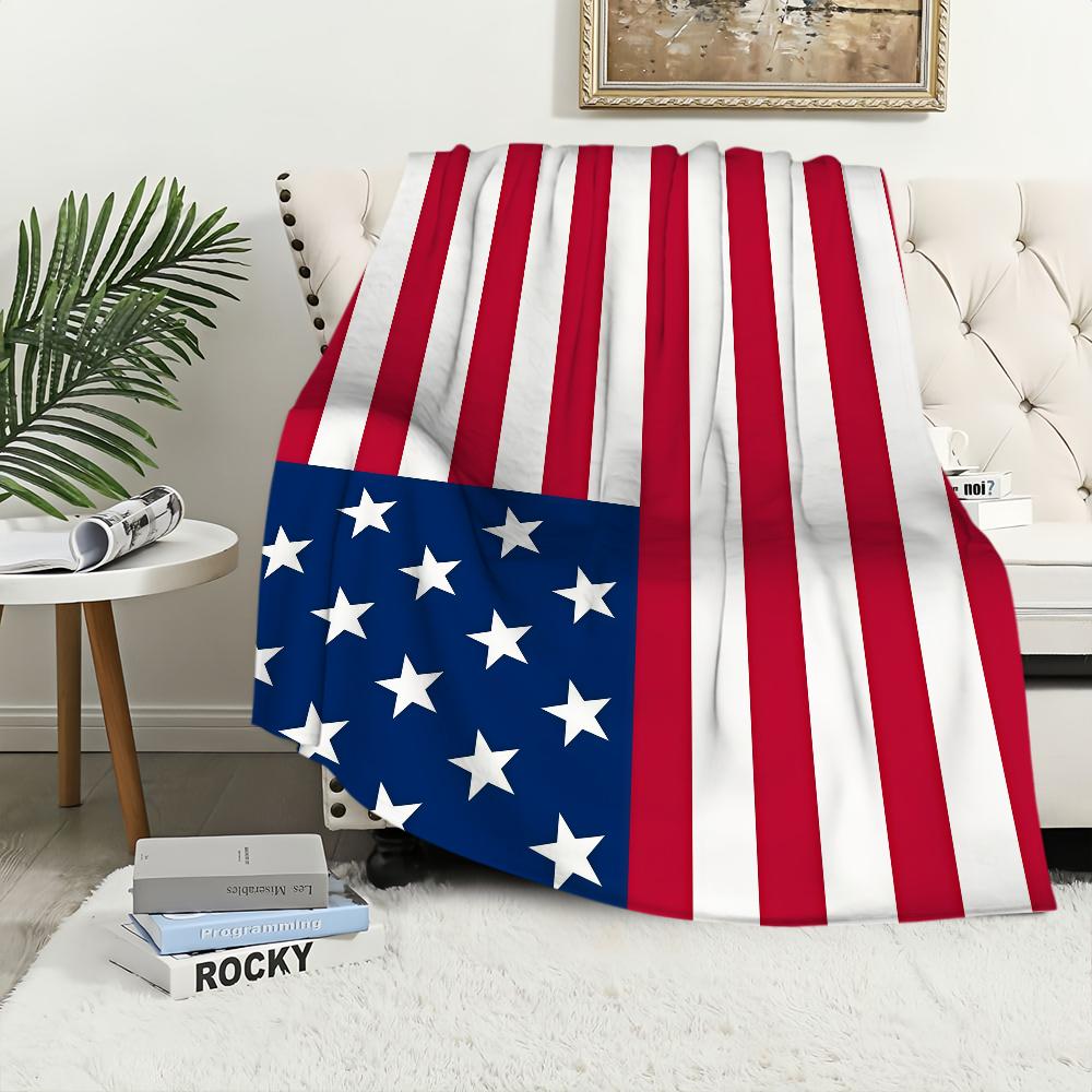 Americká USA US Vlajka Deku Pro Měkkou Přehozovou Deku na Piknik Postel Pohovku Domov Ložnici Útulnou Teplou Pohodlnou
