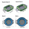 Silicone Folding Drainer Basket Drain Device Multifunctional Collapsible Colander Food Grade Fruit Vegetable Washing Basket