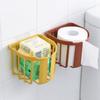 Wall-Mounted Punch-Free Bathroom Kitchen Oilet Paper Shelf Storage Rack Tissue Holder Roll Paper