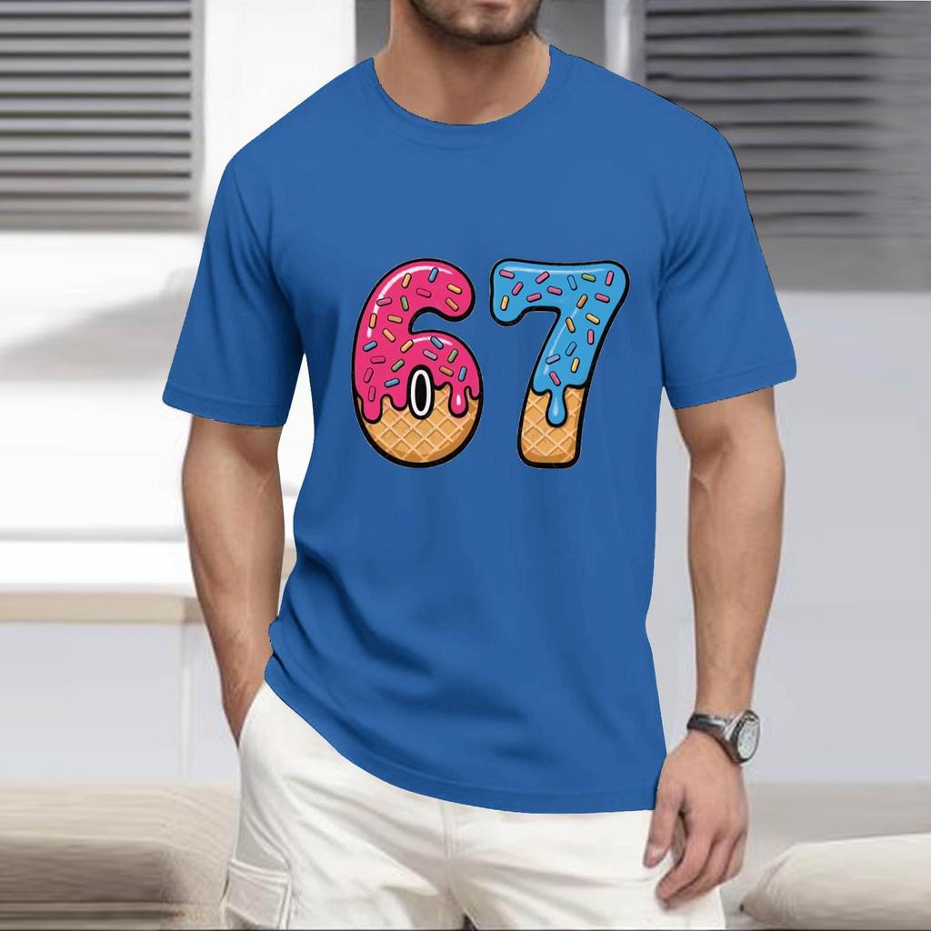 Men'S Fashionable T-Shirt, Street Casual Short Sleeved Clothing
