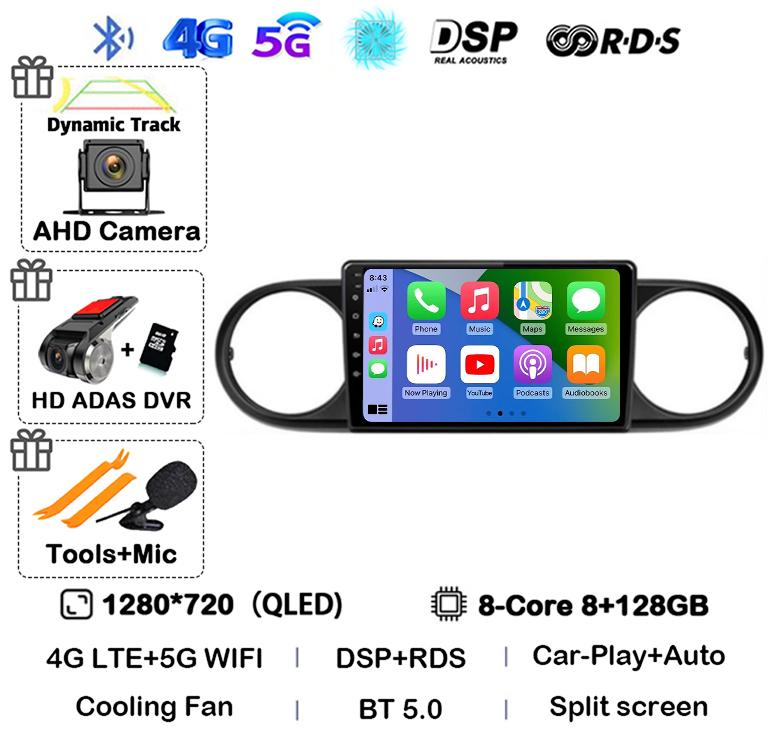 Android 14 Carplay Auto For Toyota Corolla Rumion Tacoma Car Radio Multimedia Navigation GPS BT Video Player Stereo Autoradio 4G