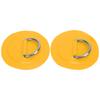 2 Pcs Inflatable Boat DRing Pad Patch PVC Durable Marine Stainless Steel Fixed Buckle(Yellow )