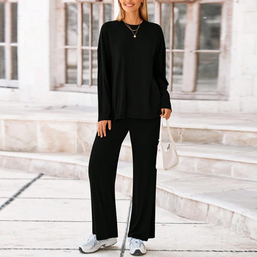 Dwuczęściowe zestawy dla kobiet Casualowe luźne koszule z długim rękawem i szorty ze sznurkiem z wysokim stanem Dres Jesienne stylizacje