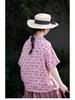 Strawberry Pink Retro Linen Cardigan: Versatile Summer Sun Protection Top