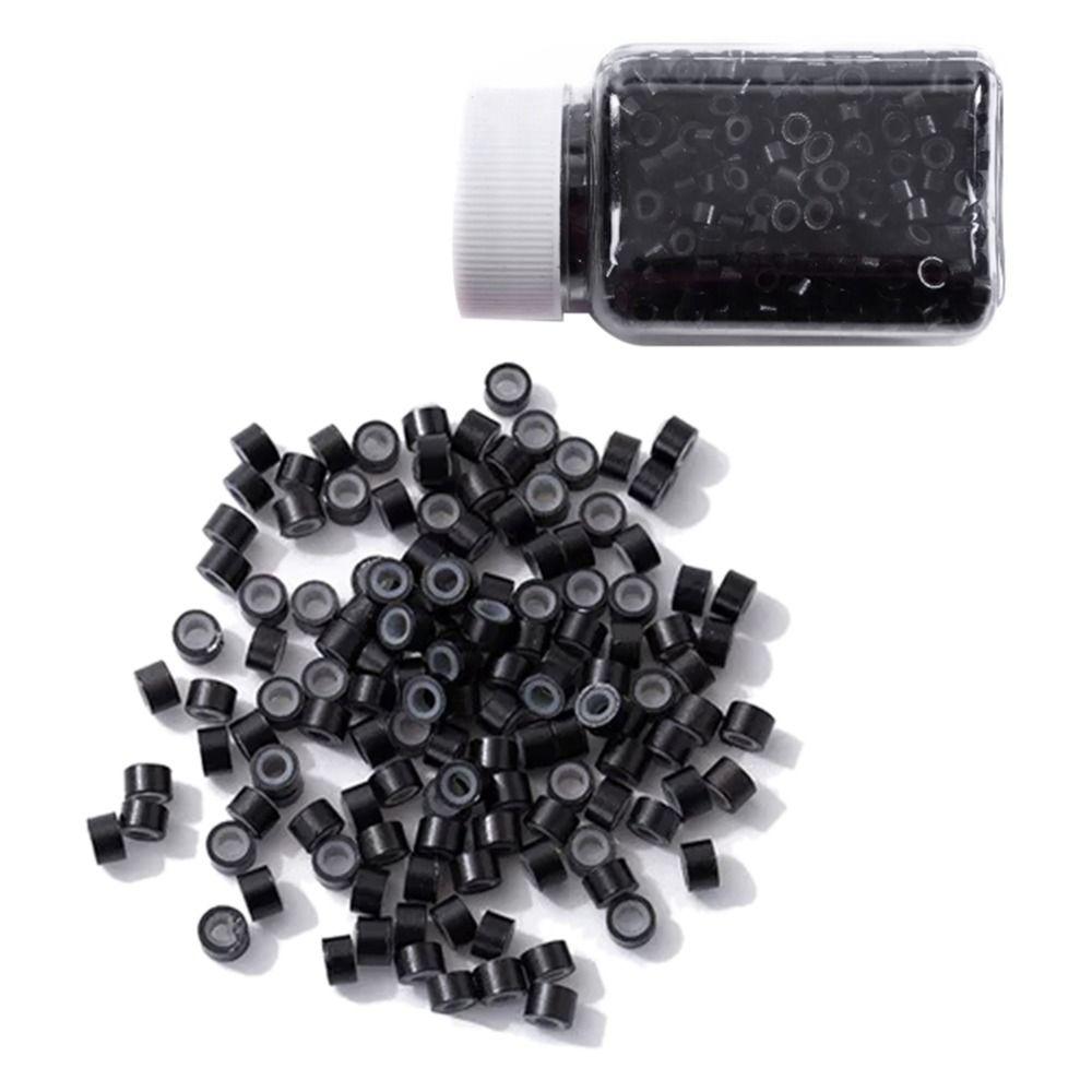 500pcs Silicone Nano Hair Rings Beads 5 Colors Hair Extension Tools Nano Ring Micro Beads Links Bead Linkies