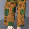 Women's Plus Size Printed Wide Leg Pants, Elastic Waist Summer Casual Trousers (XL-5XL)