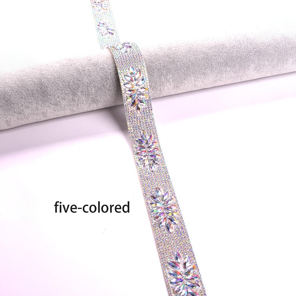 Длина 1 ярд Цепочка с мотивом из страз Материал для горячего fix страз Ленточная цепочка из хрустальных страз Дизайн Стразы цвета AB