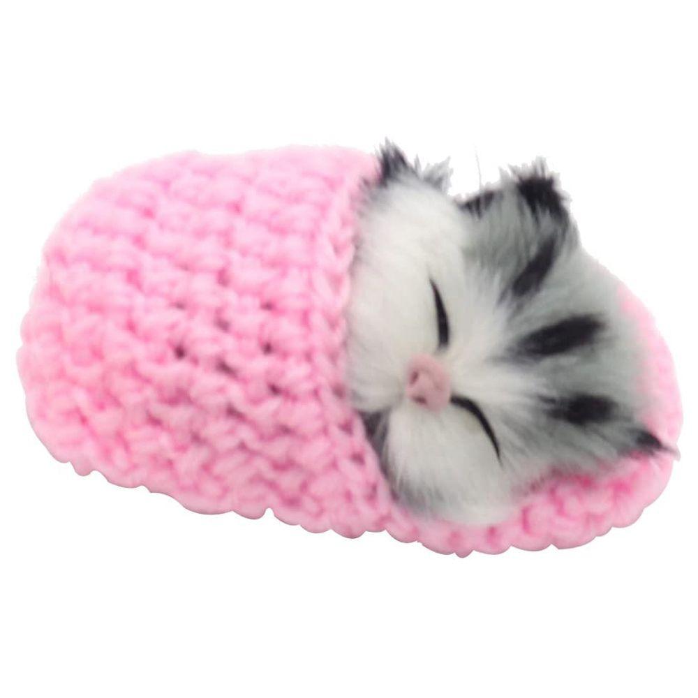 Sounds Sleeping Kitten Toy Slipper Sleeping Cat Simulation Sleeping Cats Mini Kittens In Shoes