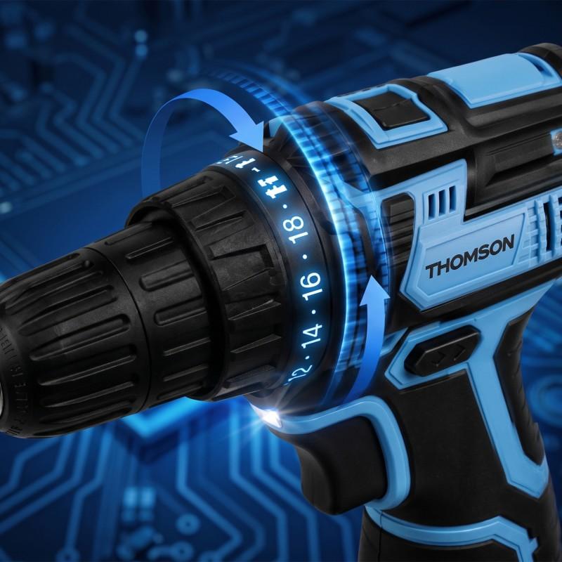 Thomson - Vio_drill12 - Perceuse-visseuse Sans Fil 12v - 20nm - 2 Vitesses - Mandrin 10mm