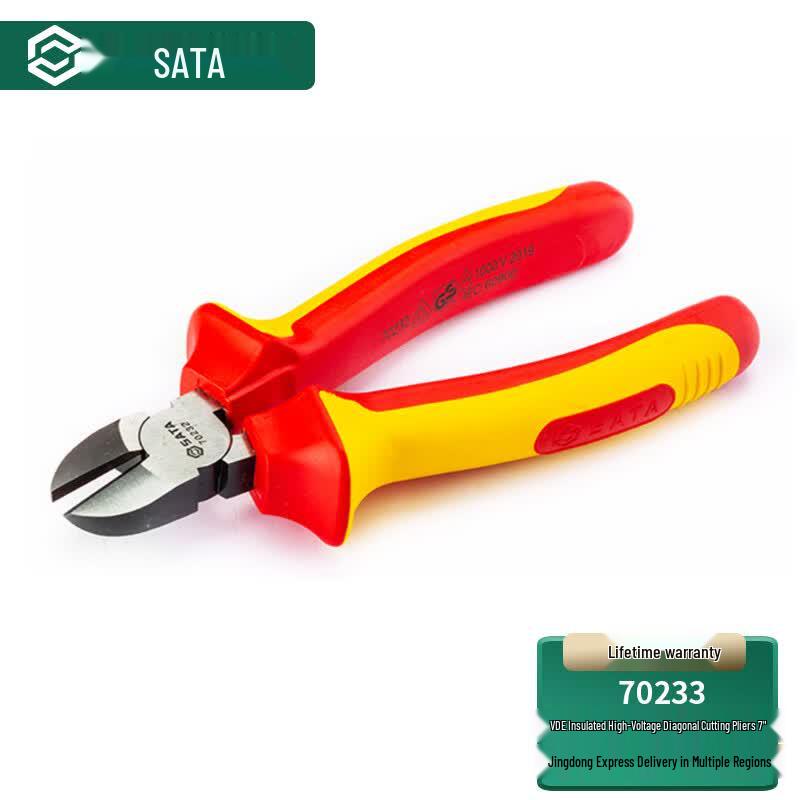 SATA 70233 VDE Insulated Diagonal Cutting Pliers