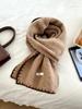 High-quality Xiaoxiangfeng wool red wool scarf women's winter high-end knitted warm scarf manufacturer