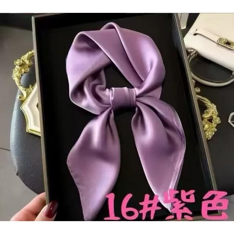 Foulard Quadrato 70cm in Raso Imitazione Seta Tinta Unita Donna Elegante Semplice Versatile per Collo Fascia Decorativa