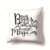 Nordic Style Ins Illustration Graffiti Polyester Pillowcase Car Decoration Home Printed Waist Rest Pillowcase
