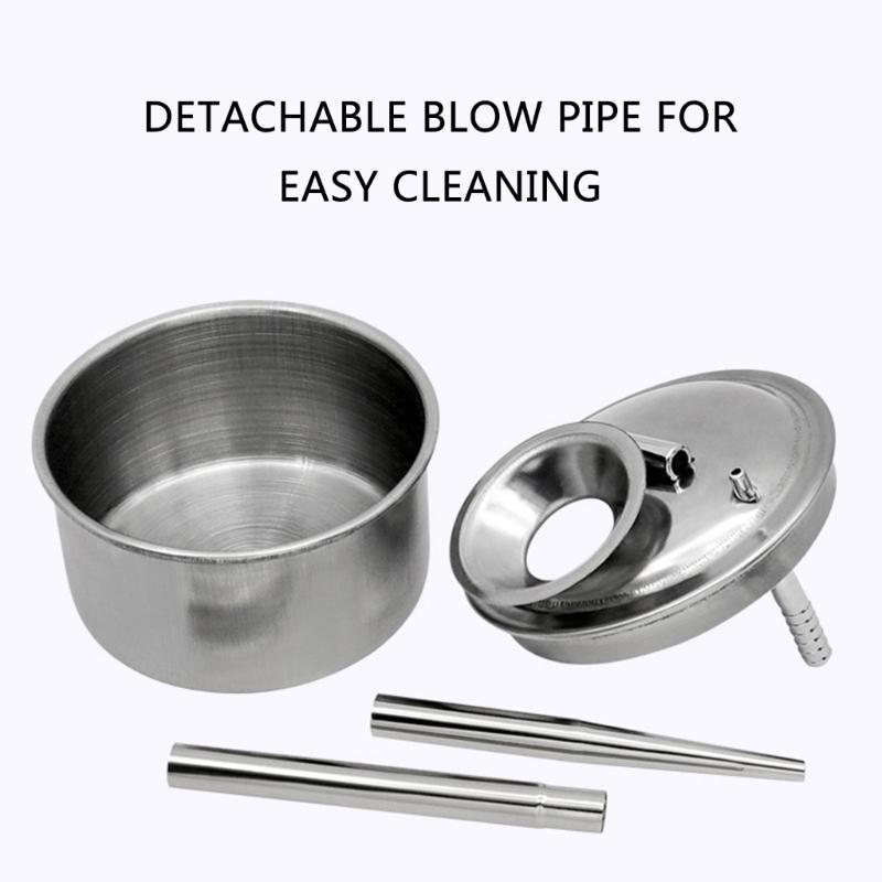 Stainless Steel Blowing Glaze Pots , 100ml Capacity, Glaze Blowing Pots Painting Sprayer Pottery Atomizer Glazes Pots