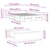 Bed Frame with Drawers Grey Sonoma 120 x 190 cm Particleboard