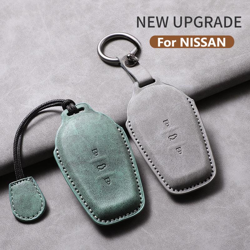 Leather Car Remote Key Case For Nissan N7 N7 Pro N7Max Car Key Case Shell Key Protector Durable Keychain Case Accessories