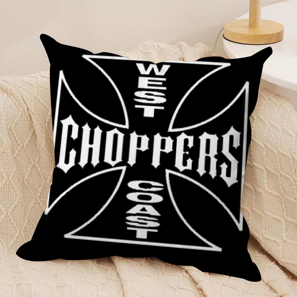 CChoppers WWest CCoast Cushion Cover Silky Short Plush DoubleSided Printed Pillow Case for Sofa All Seasons Home Decor Gift