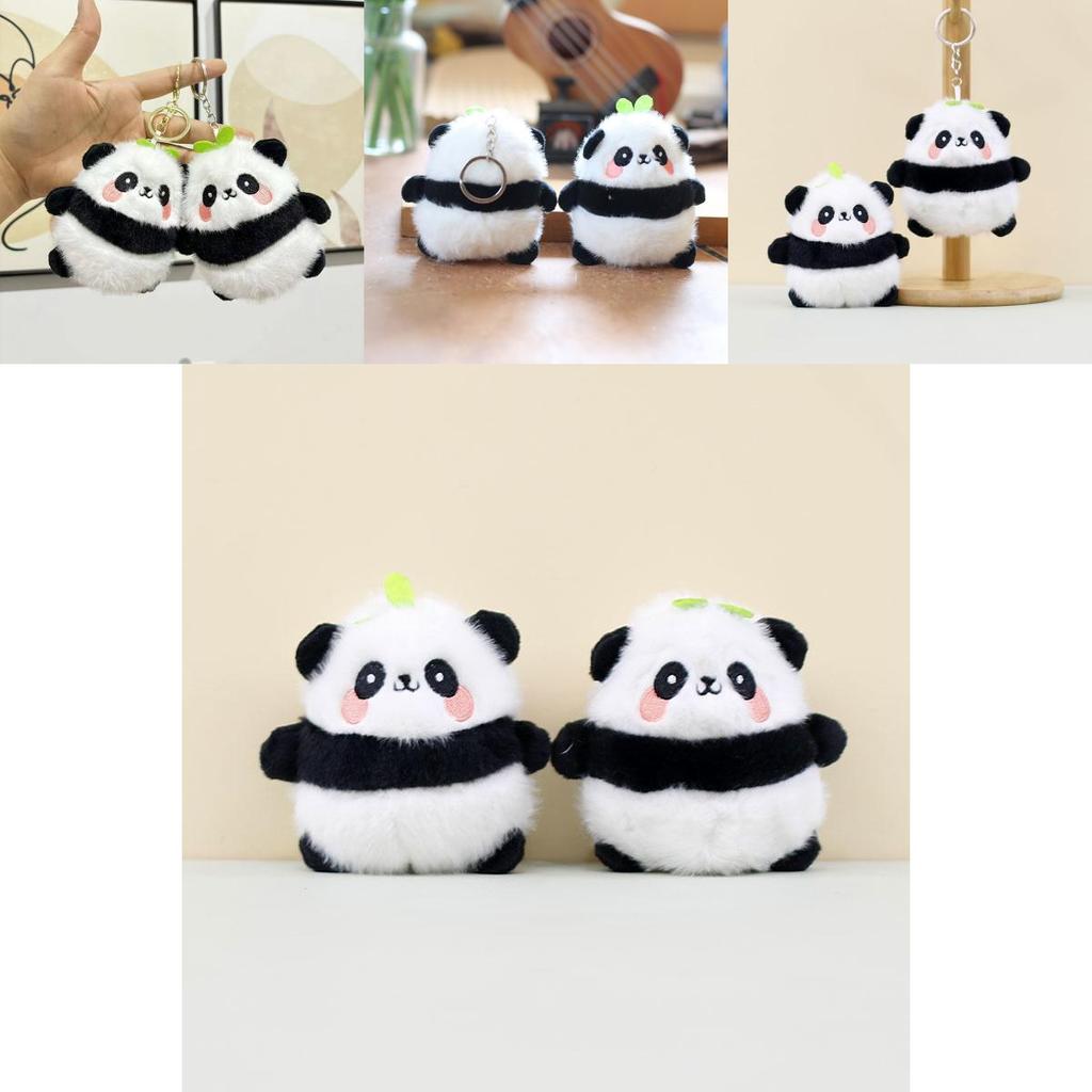 Panda Plush Keychain Short Plush Bag Accessory Cross-border Gift**