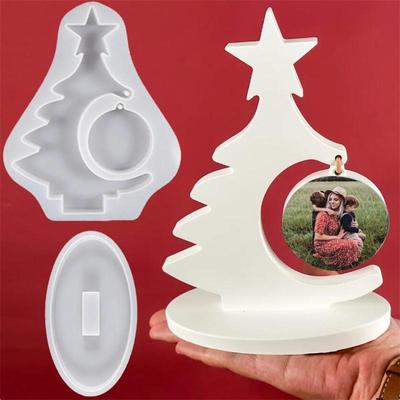 2ks/set Odlévací formy na vánoční stromeček Photo Frame Craft DIY