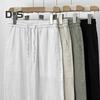 Pantaloni da Uomo in Lino Casual Vestibilità Ampia Pantaloni Dritti con Coulisse Gamba Larga Pantaloni da Golf Estivi da Vacanza Viaggio Lavoro Vita Quotidiana