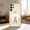 Cute P-Peter Rabbit Phone Case For Samsung S26,S25,S24,S21,S22,S23,S30,Ultra,S20,FE,Lite,10,9,Black Cover