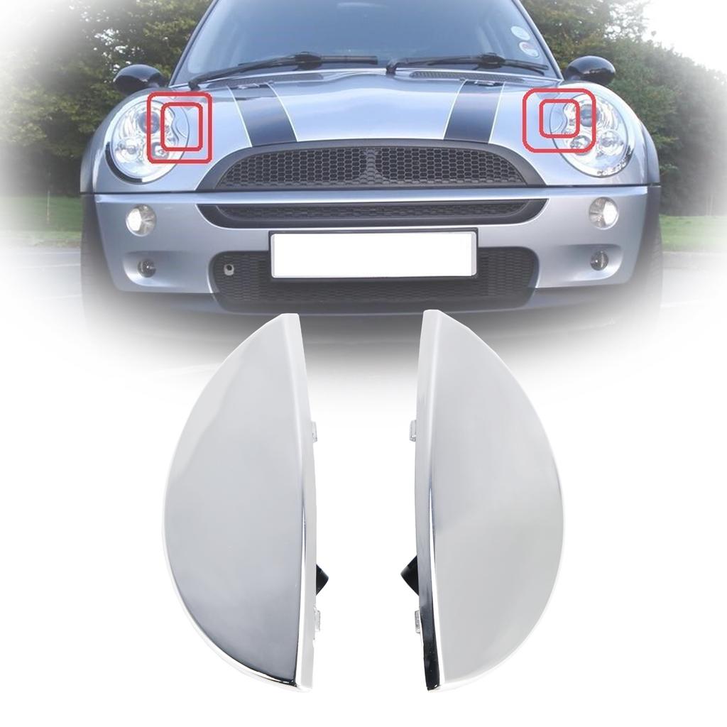 2PCS L+R Headlight Washer Cover 63126922155 For Mini Cooper R50 R52 R53