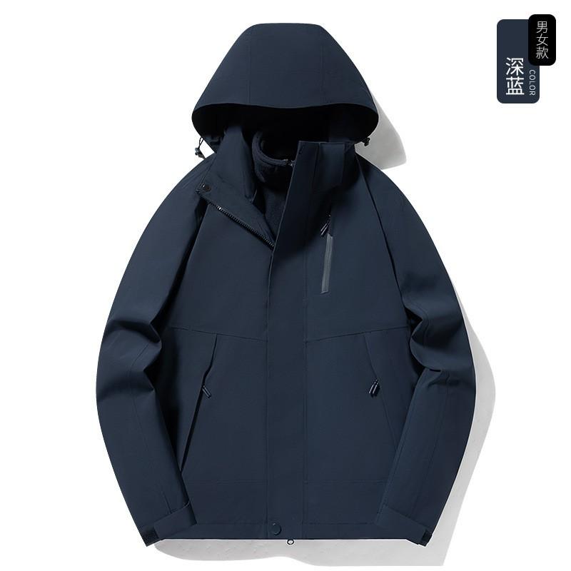 3-in-1 Waterdicht Winddicht Wandeljack Met Afneembaar Fleece Voering Heren Dames Buiten Reizen Klimmen