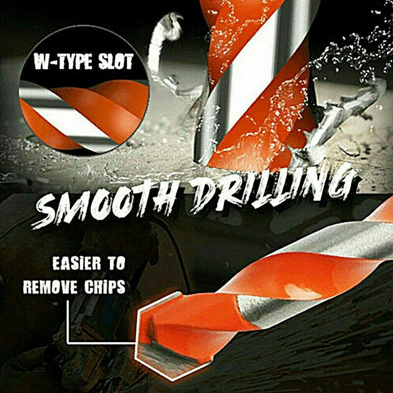 6pcs Orange Hard Alloy Overlord Diamond 4/5/6/8/10/12mm Ceramic Tile Perforated Wall Drilling Tool Drill Bit Set