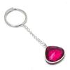 Natural Amethyst Gemstone 925 Sterling Silver Jewelry Keychain 3.15" ETC-13840