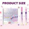 3D Nail Art Tužky DIY Sada 12 Barev Nail Marker Tužky Graffiti Tečkování Kreslení Malování Liner Tužka Rychleschnoucí Akrylová Barva Tužka