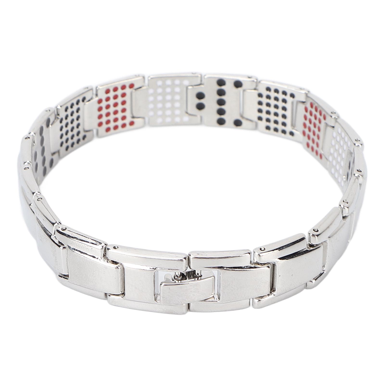 

Модный браслет для магнитной терапии для похудения из титановой стали, унисекс, магнитный браслет, серебристый серебряный