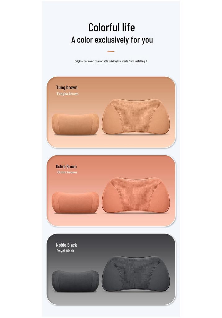 Mercedes Benz Lumbar Support & Headrest Pillow for E-Class/GLC/C260L - Car Interior Decoration