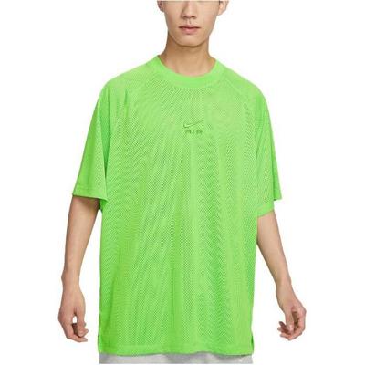 Nike T-Shirts Herren Grün Gelb Rundhals Mittlere Normale Passform DX0157-313