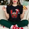 Family Matching Christmas Shirts Santa Alphabet 2026 Funny Xmas Pajamas Party Outfits for Parents Kids Family Vacation Tops Gift