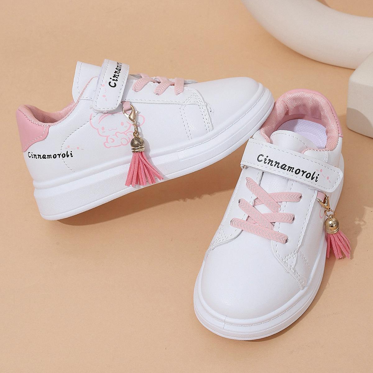 

Girls Breathable Sports Shoes Autumn Korean Style Big Kids Girls Shoes Elementary School Princess Style Leather Surface White Shoes 37 розовый