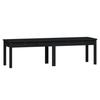 VidaXL Banc de jardin à 2 places noir 159,5x44x45cm bois massif de pin 824015