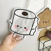 Cute Poop Toilet Paper Shaped Hand Towels Hanging Bathroom Decor for Quick Drying Home Furnishings