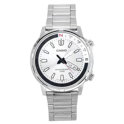 Refurbished Casio Standard Analog Stainless Steel Silver Dial Quartz MTD-130D-7AV 100M Men's Watch
