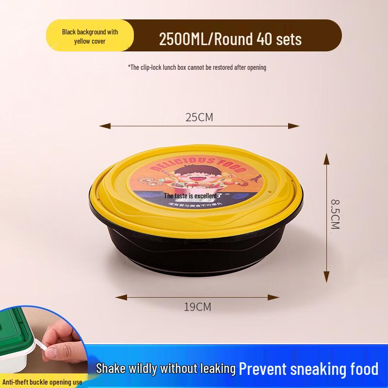 Zhishi Disposable Locking Takeaway Food Containers