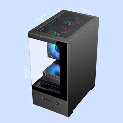 Şeffaf Masaüstü Bilgisayar Kasası Bilgisayar Kulesi M-Atx Itx Anakart 240Mm Fanlar 3.5İnç Sabit Disk Genişletme Tabanı 2.5Mm Ssd Tutucu