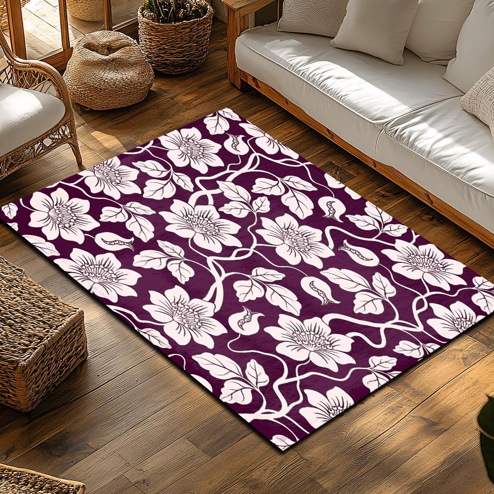 Floral Area Rug Vintage Persian Style Non Slip Floor Mat Living Room Bedroom Home Decor Modern Carpet Washable Doormat