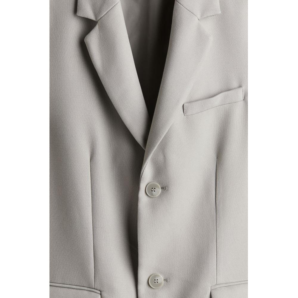 H M Regular Fit Coat ligHt Grey