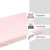 Housse pour matelas et pour table à langer - ti tin - 80 x 50 cm - microfibre éponge 180 gr/m² - rose