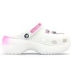 Crocs Classic Platform Clog Court Elf Peach Pink Love Retro Beach Cute Hole Shoes Women's Pink White