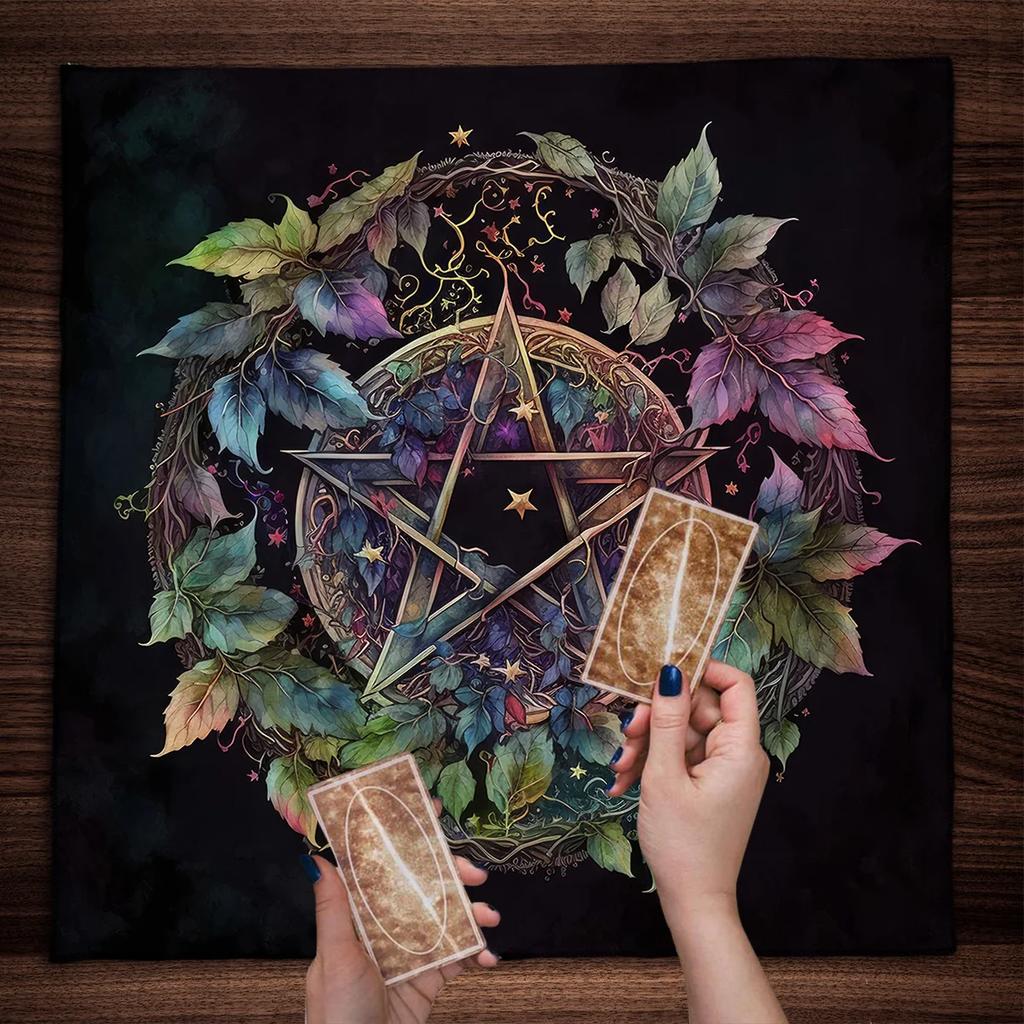 Altar Cloth Tarot Table Cover Starry Twelve Constellations Love Career Oracle Card Tablecloth Moon Tarot Table Cloth Divination