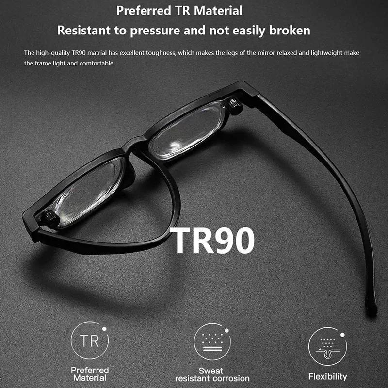New Fashionable Rotating Adjustable Focus+50 To 350 Men'S Reading Glasses Retro Neutral Portable Anti Blue Light Glasses