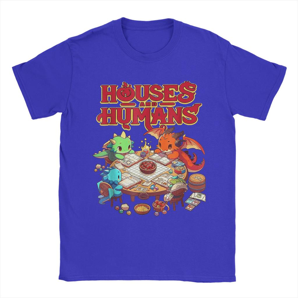 Casas de Juego Humanos Divertido Parodia RPG Jugador Hombres Camisetas Divertidas Camiseta Divertida Manga Corta Cuello Redondo Camiseta de Algodón Tallas Grandes Tops