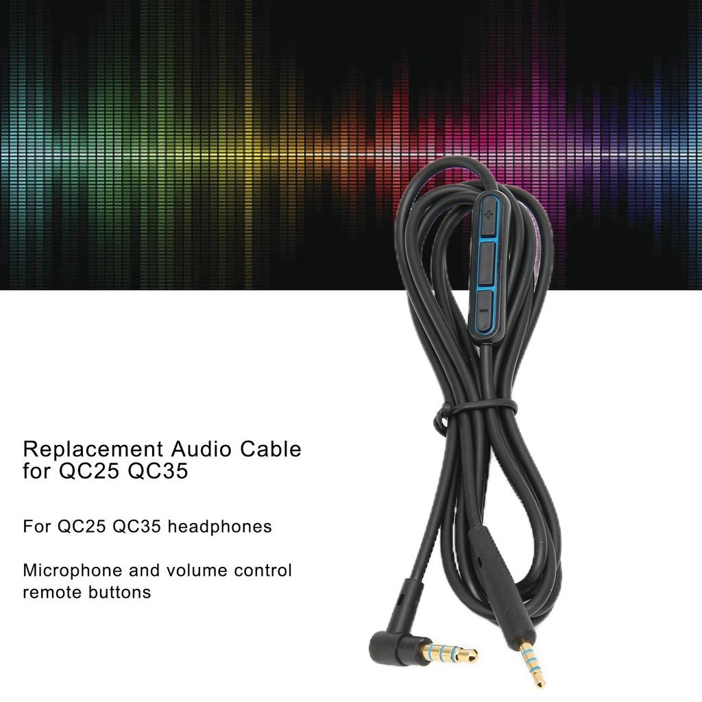 Replacement Cable Headphone Cable with in Line Mic Volume Control for QC25 QC35 Headphones