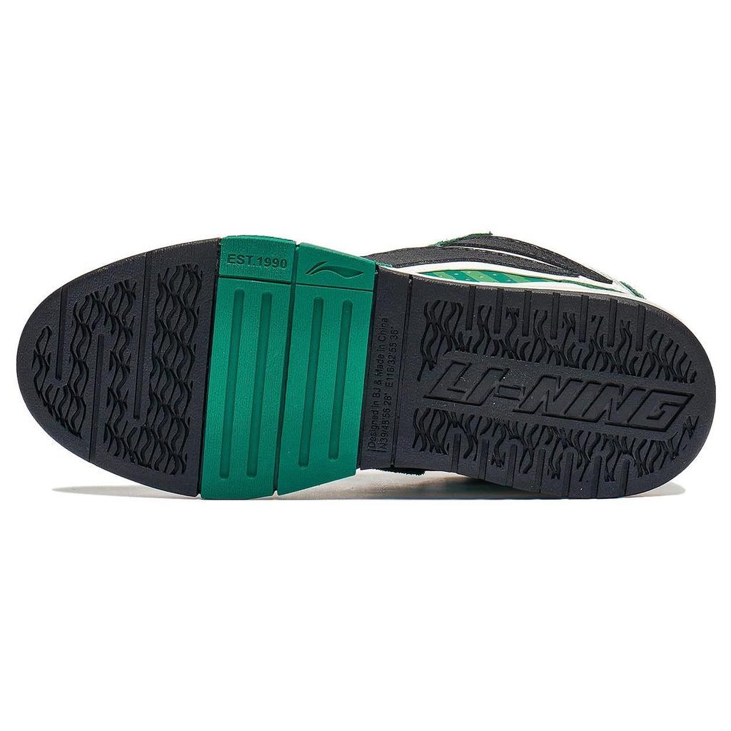 Li Ning Wave Pro Slip Resistant Abrasion Resistant Low top Skateboard Shoes Women's Green Black Red AECT010-1
